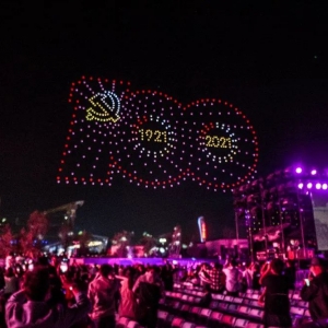 炫酷！千架無人機(jī)閃耀金城獻(xiàn)禮建黨百年